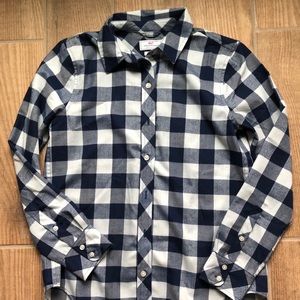 Vineyard Vines Women flannel shirt size 0 blue